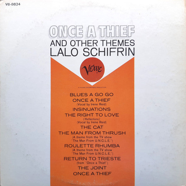 Lalo Schifrin - Music From The Motion Picture "Once A Thief" And Other Themes (Vinyl, LP, Album, Stereo) Good Plus (G+) / Good (G)