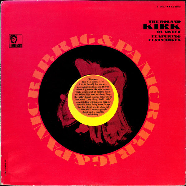 The Roland Kirk Quartet - Rip, Rig & Panic (Vinyl, LP, Album, Reissue, Stereo) Very Good Plus (VG+) / Very Good (VG)