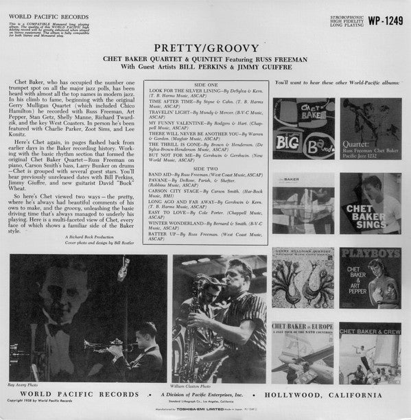 Chet Baker - Pretty/Groovy (Vinyl, LP, Compilation, Reissue, Mono) Near Mint (NM or M-) / Very Good Plus (VG+)