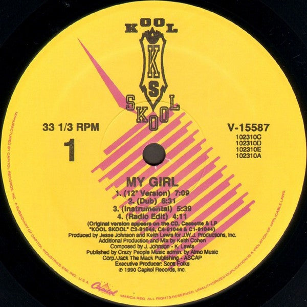 Kool Skool - My Girl (Vinyl, 12", Single, 33 ⅓ RPM) Very Good Plus (VG+) / Very Good Plus (VG+)