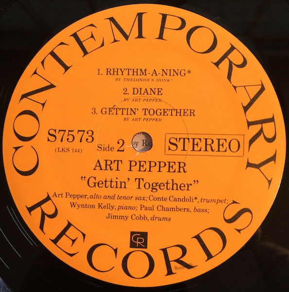 Art Pepper - Gettin' Together! (Vinyl, LP, Album, Stereo, Reissue) Very Good (VG) / Very Good (VG)