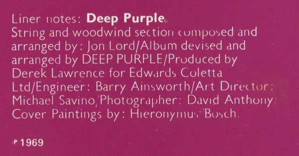 Deep Purple - Deep Purple (Vinyl, LP, Album, Reissue) Near Mint (NM or M-) / Very Good Plus (VG+)