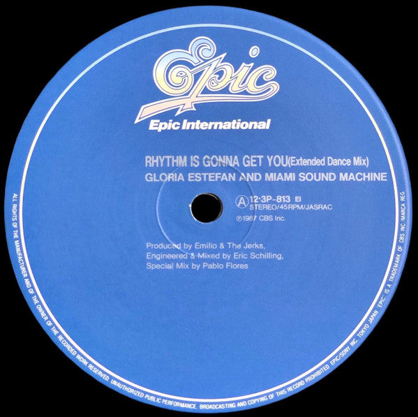 Miami Sound Machine - Rhythm Is Gonna Get You (Vinyl, 12", 45 RPM, Single) Very Good Plus (VG+) / Very Good (VG)