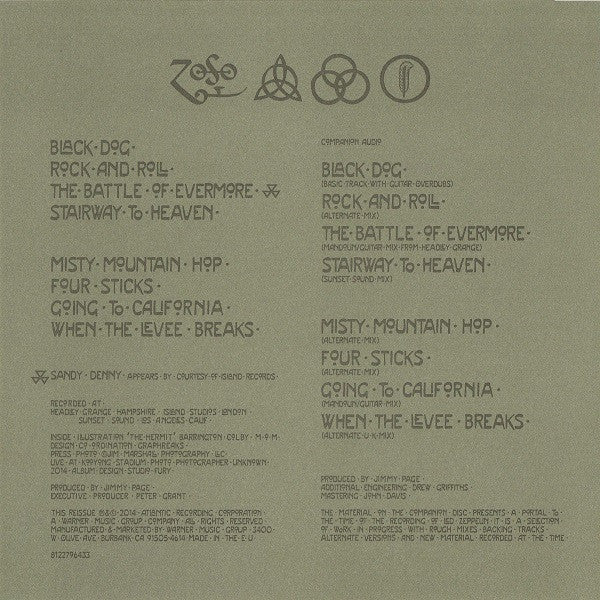 Led Zeppelin - Untitled (Vinyl, Vinyl, All Media, LP, Album, Reissue, Remastered, LP, Album, Deluxe Edition) Very Good Plus (VG+) / Very Good (VG)