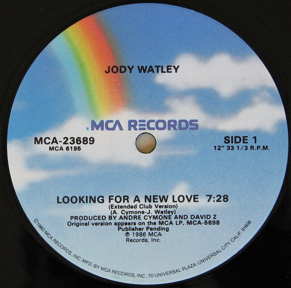 Jody Watley - Looking For A New Love (Vinyl, 12", 33 ⅓ RPM) Good Plus (G+) / Good Plus (G+)