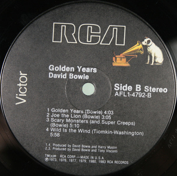 David Bowie - Golden Years (Vinyl, LP, Compilation, Remastered) Near Mint (NM or M-) / Very Good (VG)