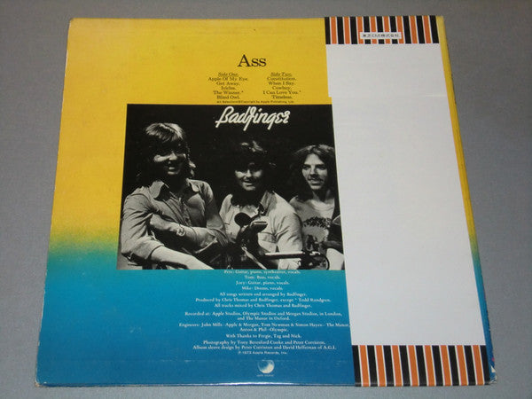 Badfinger - Ass (Vinyl, LP, Album) Very Good Plus (VG+) / Very Good (VG)