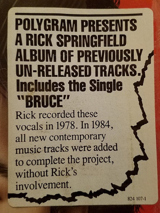 Rick Springfield - Beautiful Feelings (Vinyl, LP, Album, Stereo)