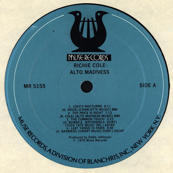 Richie Cole - Alto Madness (Vinyl, LP, Album) Good Plus (G+) / Very Good (VG)