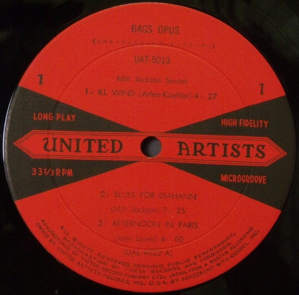 Milt Jackson - Bags' Opus (Vinyl, LP, Album, Reissue)