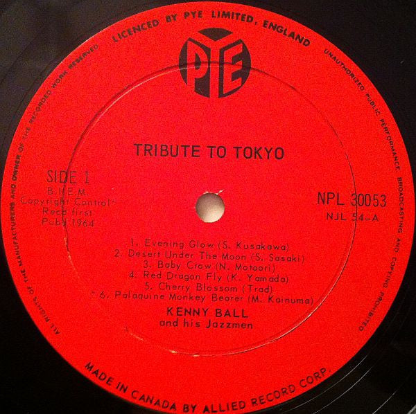 Kenny Ball And His Jazzmen - Tribute To Tokyo (Vinyl, LP, Album) Very Good Plus (VG+) / Very Good (VG)