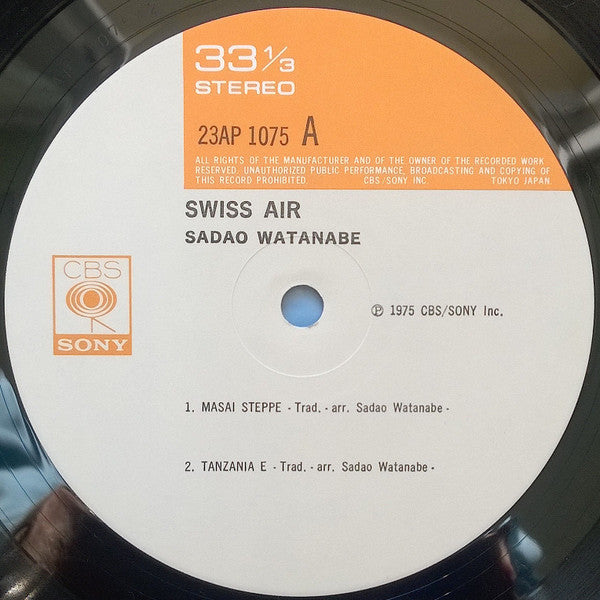 Sadao Watanabe - Swiss Air (Vinyl, LP, Album, Reissue) Very Good Plus (VG+) / Very Good Plus (VG+)
