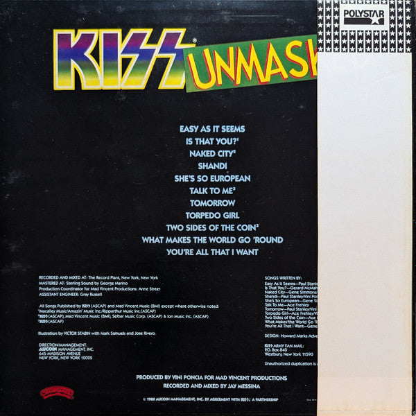 Kiss - Unmasked (Vinyl, LP, Album, Limited Edition)