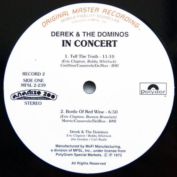 Derek & The Dominos - In Concert (2xVinyl, LP, Album, Limited Edition, Numbered, Reissue, Remastered) Near Mint (NM or M-) / Very Good Plus (VG+)