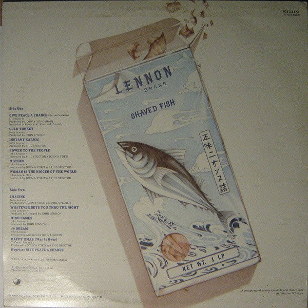John Lennon - Shaved Fish (Vinyl, LP, Compilation) Very Good Plus (VG+) / Fair (F)