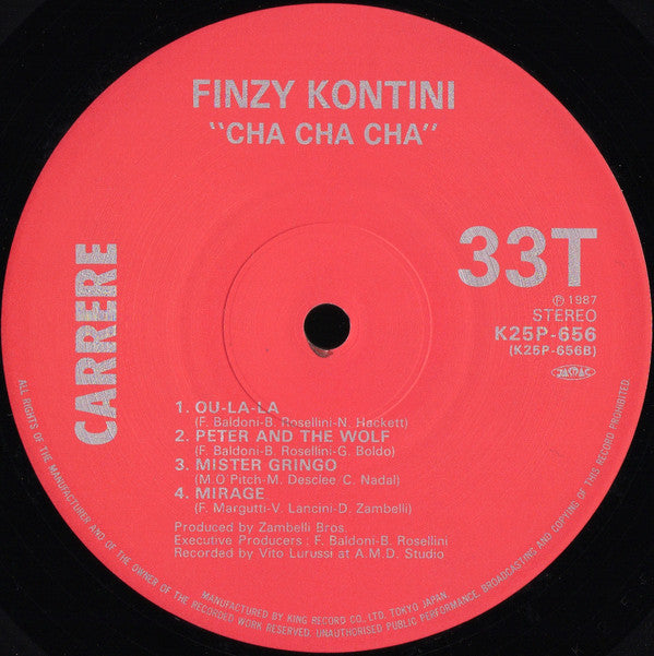 Finzy Kontini - Cha Cha Cha (Vinyl, LP, Album) Very Good (VG) / Very Good Plus (VG+)