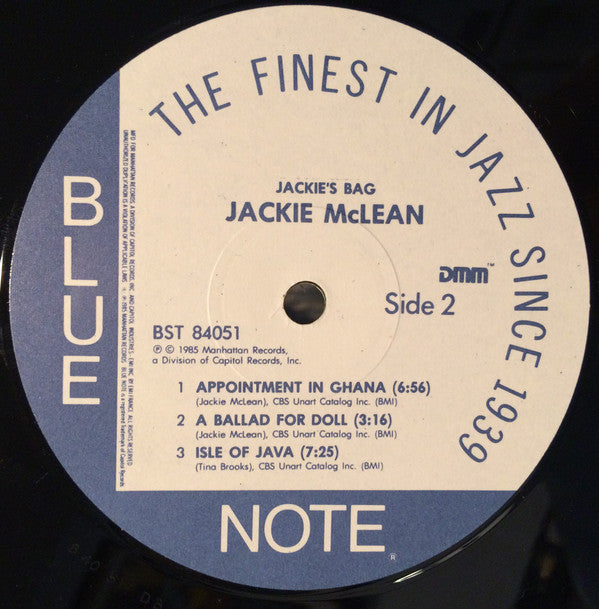Jackie McLean - Jackie's Bag (Vinyl, LP, Album, Reissue, Remastered, Stereo) Very Good (VG) / Very Good Plus (VG+)