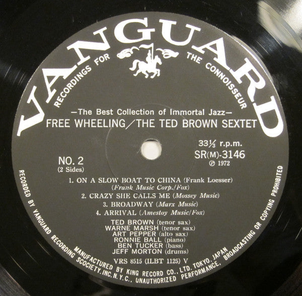 The Ted Brown Sextet - Free Wheeling (Vinyl, LP, Album, Reissue, Mono)