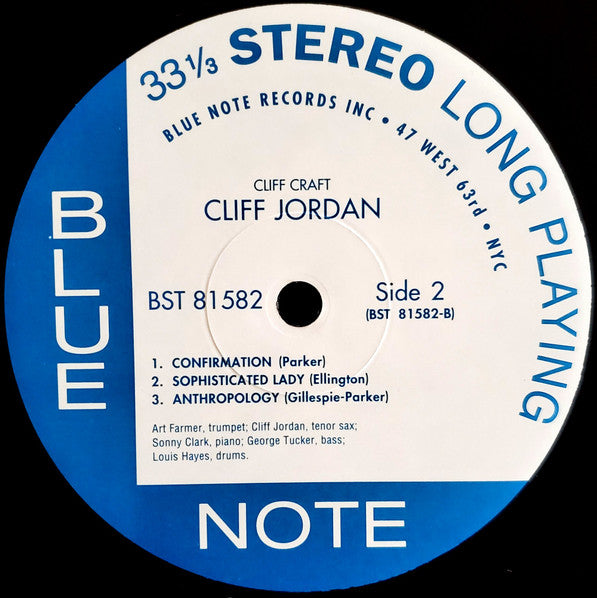 Clifford Jordan - Cliff Craft (Vinyl, LP, Album, Reissue, Stereo) Near Mint (NM or M-) / Very Good Plus (VG+)