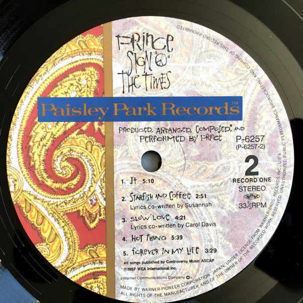 Prince - Sign "O" The Times (Vinyl, LP, Album)