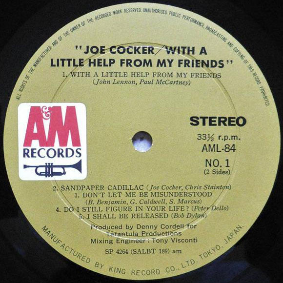 Joe Cocker - With A Little Help From My Friends (Vinyl, LP, Album) Very Good (VG) / Very Good (VG)
