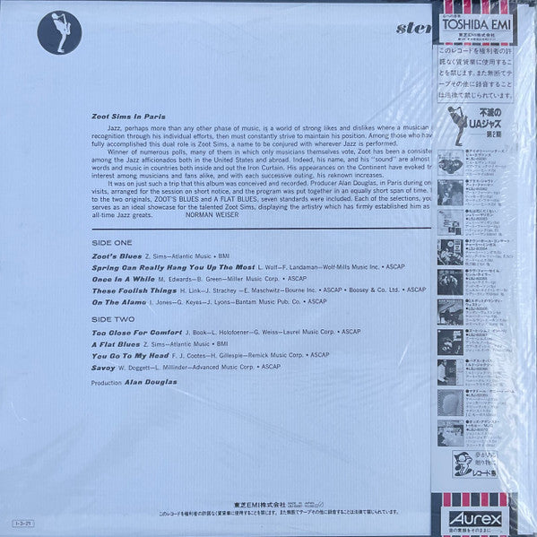 Zoot Sims - Zoot Sims In Paris (Vinyl, LP, Album, Reissue, Stereo) Very Good Plus (VG+) / Very Good Plus (VG+)