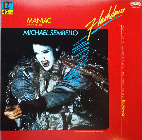 Michael Sembello - Maniac (Vinyl, 12", 45 RPM, Single) Very Good (VG) / Very Good Plus (VG+)