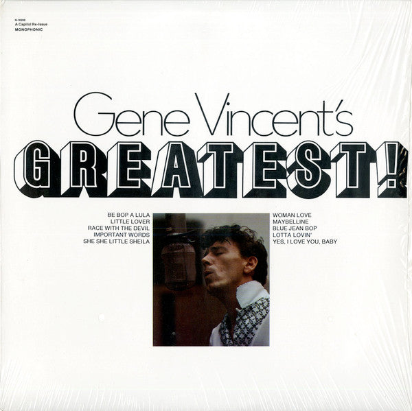 Gene Vincent - Gene Vincent's Greatest (Vinyl, LP, Compilation, Reissue, Mono) Very Good (VG) / Very Good Plus (VG+)