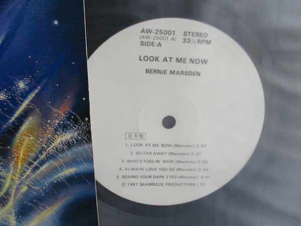 Bernie Marsden - Look At Me Now (Vinyl, LP, Album, Promo) Very Good (VG) / Good Plus (G+)