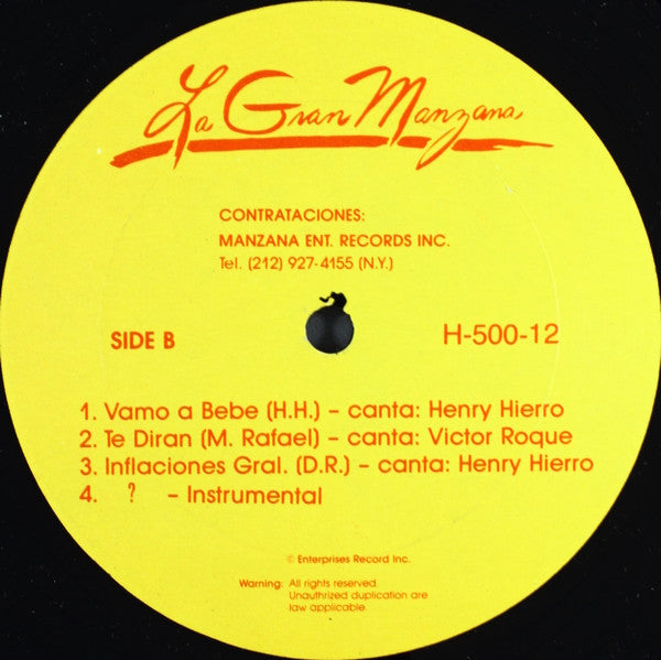Victor Roque - Manzanisate - Jugo De La Manzana (Vinyl, LP, Album) Very Good (VG) / Good Plus (G+)