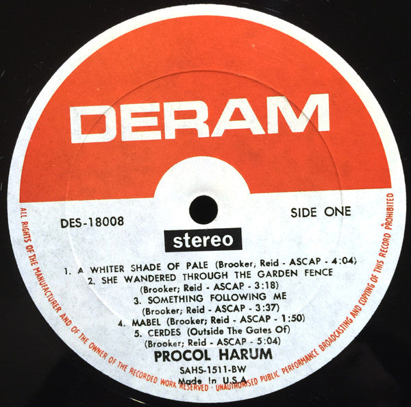 Procol Harum - Procol Harum (Vinyl, LP, Album, Reissue, Stereo) Very Good Plus (VG+) / Very Good (VG)