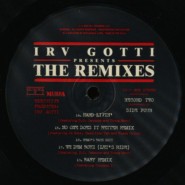 Irv Gotti - The Remixes (2xVinyl, LP, Compilation) Very Good (VG) / Very Good (VG)