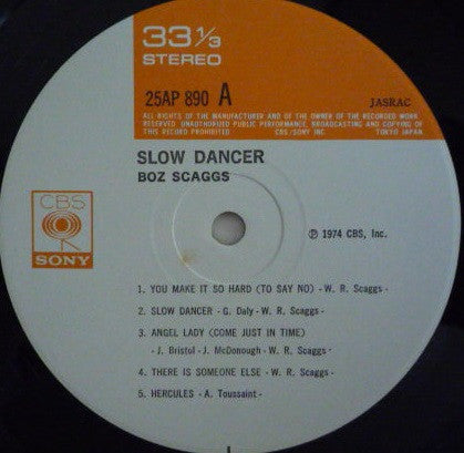 Boz Scaggs - Slow Dancer (Vinyl, LP, Album, Reissue)