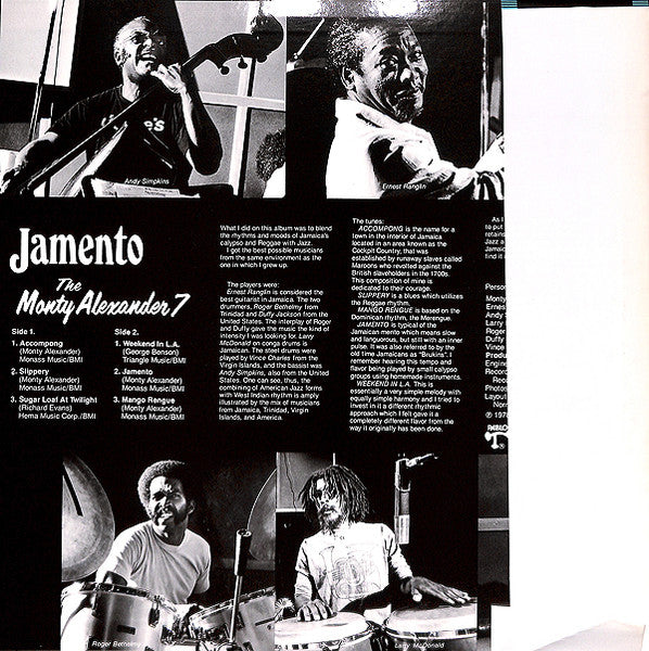 The Monty Alexander 7 - Jamento (Vinyl, LP, Album) Very Good Plus (VG+) / Poor (P)