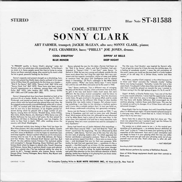 Sonny Clark - Cool Struttin' (Vinyl, LP, Album, Reissue, Stereo)