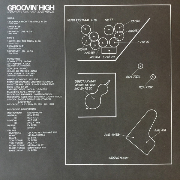 Sonny Stitt & His West Coast Friends - Groovin' High (Vinyl, LP) Very Good Plus (VG+) / Very Good (VG)