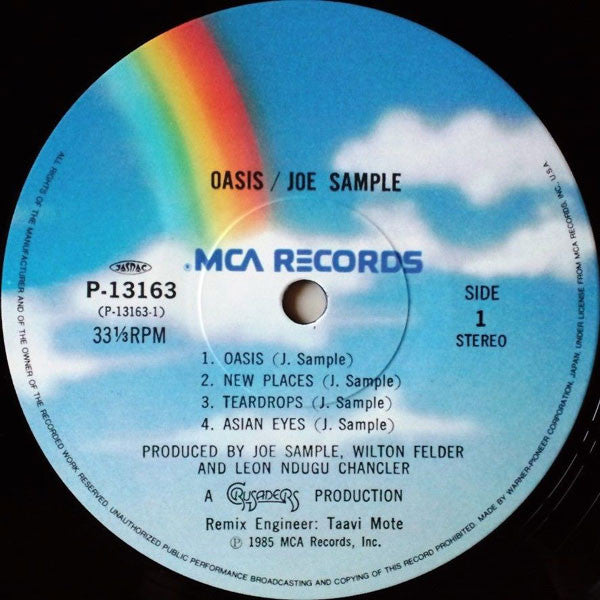 Joe Sample - Oasis (Vinyl, LP, Album) Very Good Plus (VG+) / Very Good Plus (VG+)