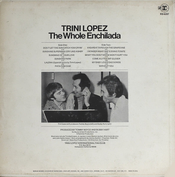 Trini Lopez - The Whole Enchilada (Vinyl, LP, Album) Very Good Plus (VG+) / Good Plus (G+)