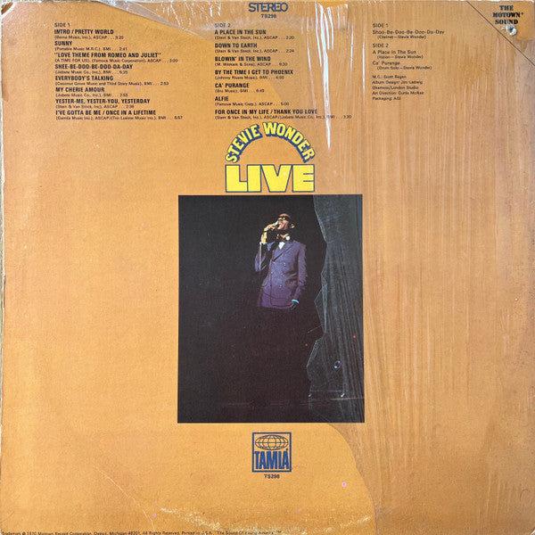 Stevie Wonder - Stevie Wonder Live (Vinyl, LP, Album, Stereo) Very Good (VG) / Very Good (VG)