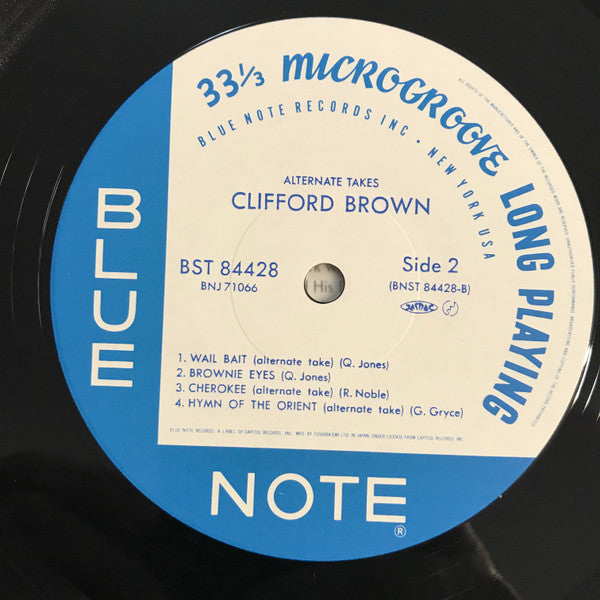 Clifford Brown - Alternate Takes (Vinyl, LP, Album, Reissue, Stereo) Very Good Plus (VG+) / Very Good (VG)
