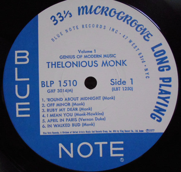 Thelonious Monk - Genius Of Modern Music (Volume One) = セロニアス・モンク（第...