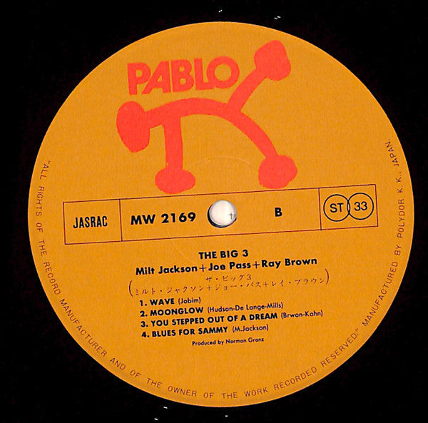 Milt Jackson - The Big 3 (Vinyl, LP, Album, Stereo)