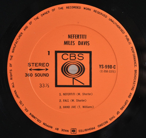 Miles Davis - Nefertiti (Vinyl, LP, Album, Stereo) Near Mint (NM or M-) / Very Good Plus (VG+)