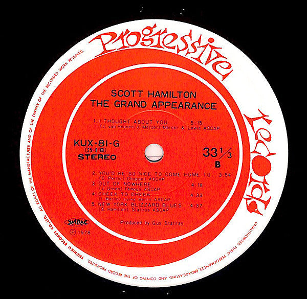 The Scott Hamilton Quartet - The Grand Appearance (Vinyl, LP, Album)