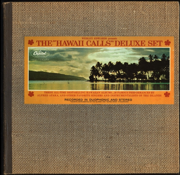 Webley Edwards - Webley Edwards Presents: The "Hawaii Calls" Deluxe Set (3xVinyl, LP, Compilation, Deluxe Edition) Good Plus (G+) / Very Good (VG)