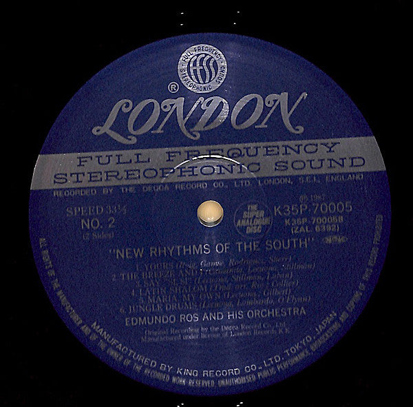 Edmundo Ros & His Orchestra - New Rhythms Of The South (Vinyl, LP, Album, Reissue) Near Mint (NM or M-) / Near Mint (NM or M-)