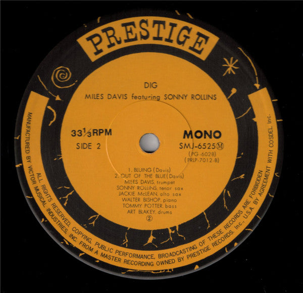 Miles Davis - Dig (Vinyl, LP, Compilation, Reissue, Remastered, Mono)