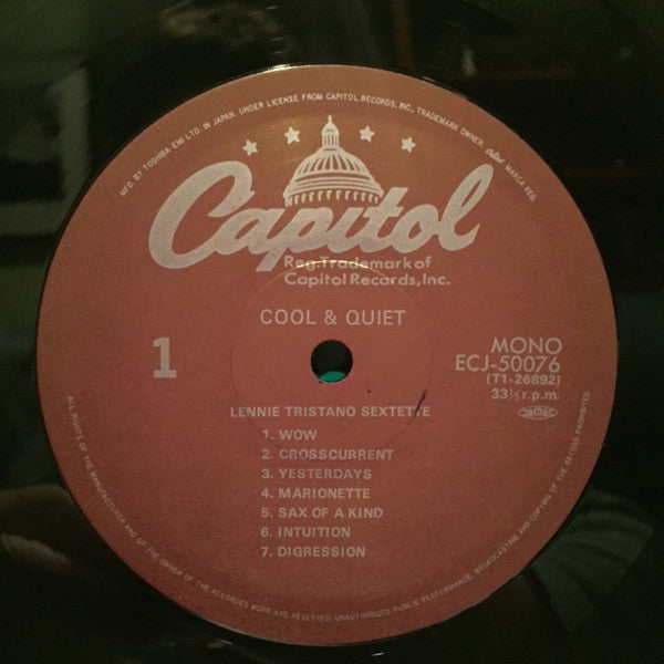 Lennie Tristano - Cool & Quiet (Vinyl, LP, Compilation, Mono) Near Mint (NM or M-) / Very Good Plus (VG+)