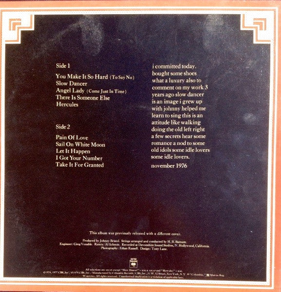 Boz Scaggs - Slow Dancer (Vinyl, LP, Album, Reissue) Very Good Plus (VG+) / Good (G)
