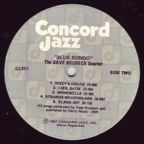 The Dave Brubeck Quartet - Blue Rondo (Vinyl, LP, Album, Stereo) Very Good Plus (VG+) / Very Good Plus (VG+)